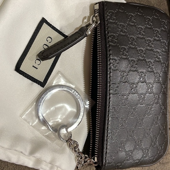 ❤️SOLD❤️BNWT Authentic Gucci Guccissima Key Chain Card Case Wallet - Picture 8 of 9